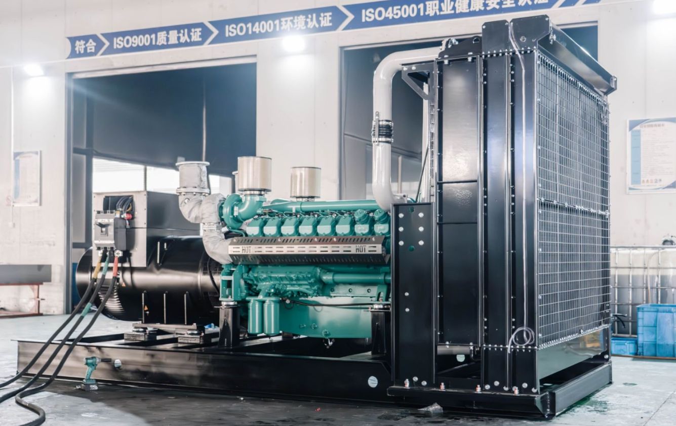 Generator set in the test bay